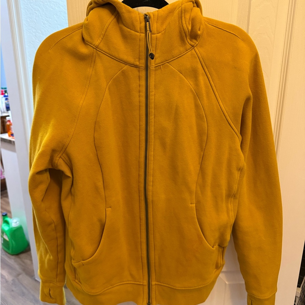 Lululemon Scuba Yellow Zip-Up Hoodie